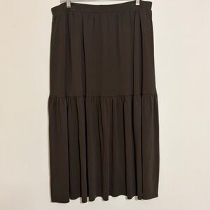 GUC Lilla P Olive Green Maxi Skirt Size XL